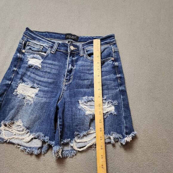Judy Blue Denim Shorts Cutoff Ripped Distressed 5 Pocket Sz S Casual JB15214MD - Picture 10 of 10